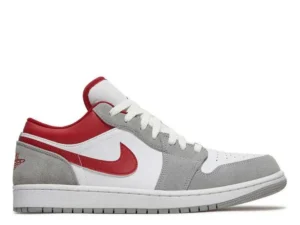 AIR JORDAN 1 LOW ‘LIGHT SMOKE GREY GYM RED’