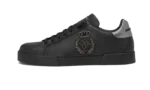 Calfskin nappa Portofino sneakers with crown patch Black