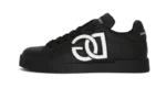 Calfskin Portofino sneakers with DG logo Black