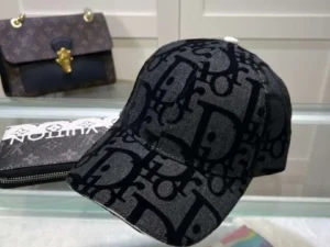 Cap Dior Black Monogram Adjustable DO058