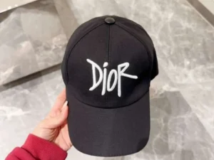 Cap Dior Black Script Logo Adjustable DO059