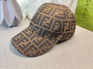 Cap Fendi Brown Monogram Adjustable FE001