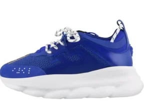 Chain Reaction Blue Mesh Rubber Suede