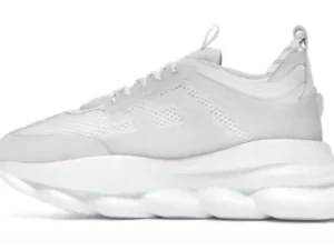 Chain Reaction White Mesh Rubber Suede
