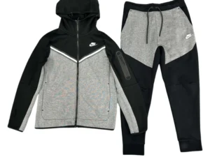 Conjunto NIKE TECH Fleece «Negro Gris» Algodón Real