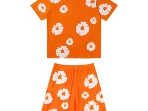 Denim Trs Orange Short set