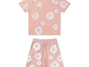 Denim Trs Pink Short set