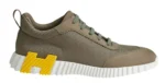 Hermes Bouncing Sneaker «Etoupe/Yellow»