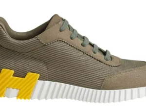 Hermes Bouncing Sneaker «Etoupe/Yellow»