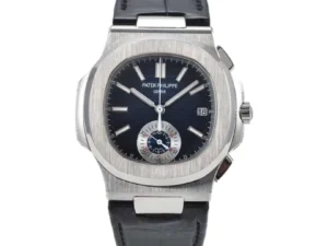 Patek Philippe Nautilus Chronograph Black Leather PTP007