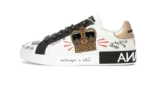 Portofino sneakers in printed nappa calfskin with patch White