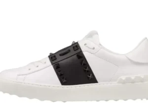 Rockstud calfskin sneakers