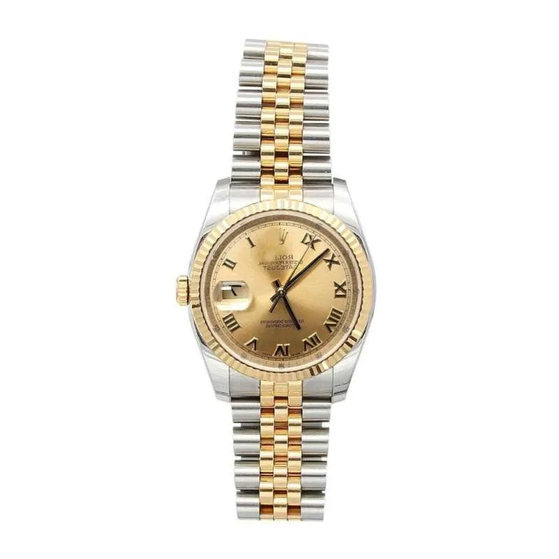 Rolex Date Just Champagne Gold RLX016