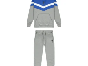 V-Stripe Hooded Blue Tracksuit